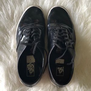 Vans Authentic in Black Patent Leather Size US 11